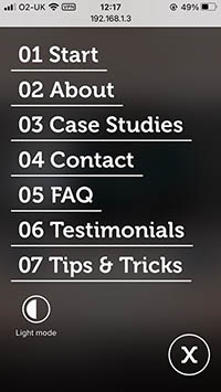 Mobile menu – Phase 2